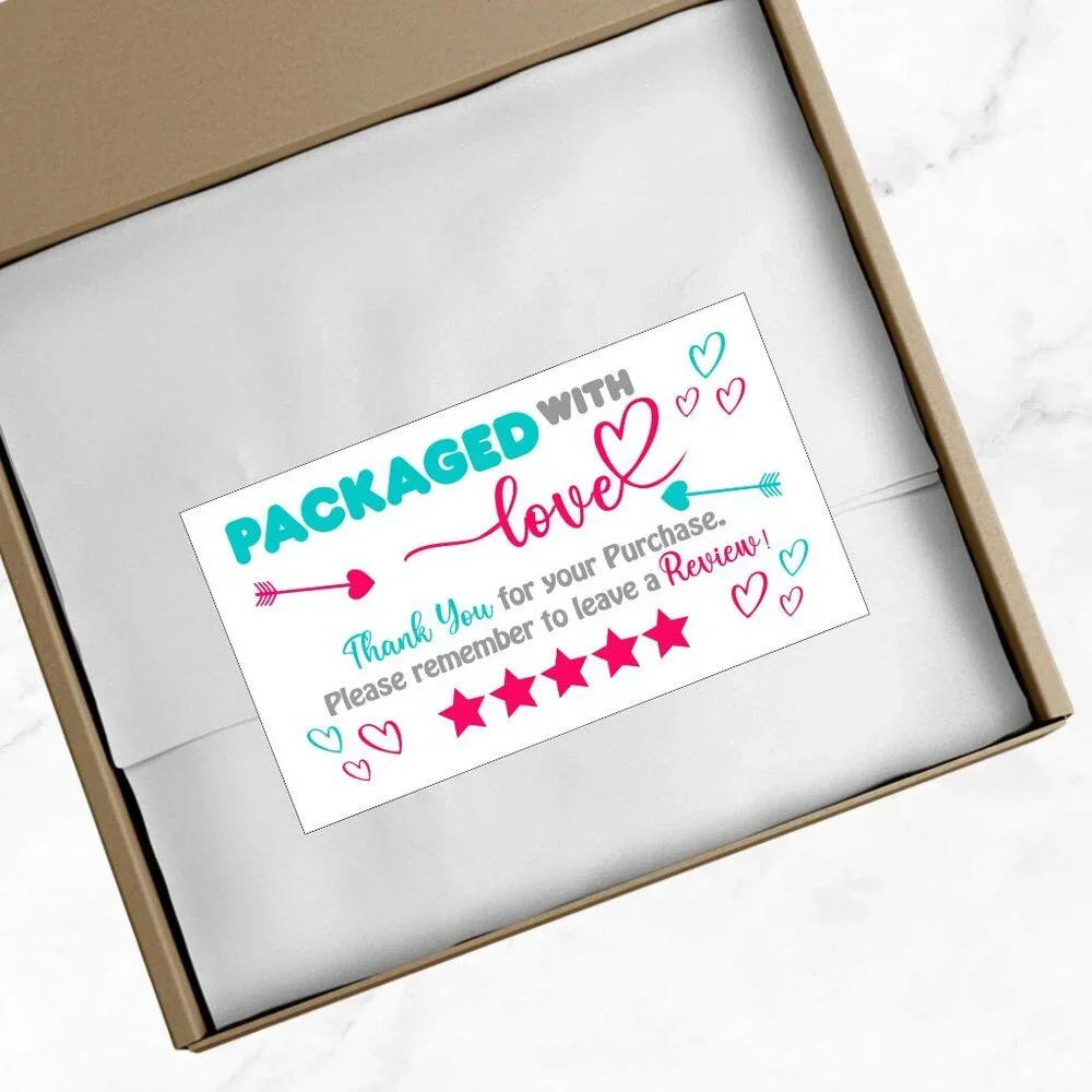 240 Thank You Cards Customizable 5 Star Review Inserts for Small Business